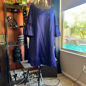 Mixit Women's Long Sleeve Dress - Deep Purple 100% polyester but feels like silk